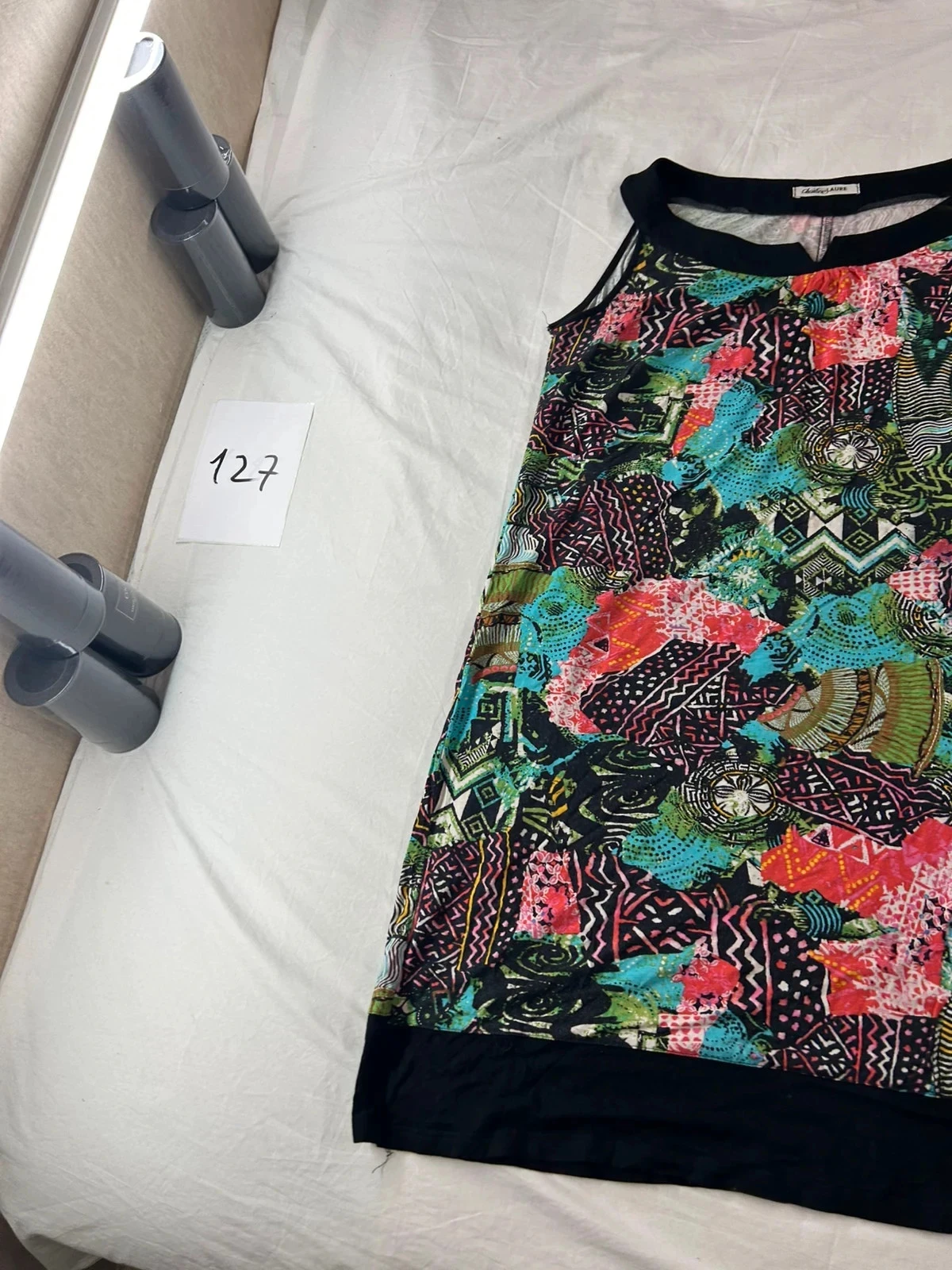 Vintage multicolore geprint tanktop christine laure – photo 3